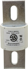 Cooper Bussmann - 500 VAC/VDC, 800 Amp, Fast-Acting Semiconductor/High Speed Fuse - Bolt-on Mount, 6-15/32" OAL, 200 (RMS Symmetrical), 50 at DC kA Rating, 2-1/2" Diam - Exact Tooling