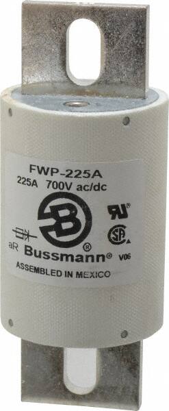 Cooper Bussmann - 700 VAC/VDC, 225 Amp, Fast-Acting Semiconductor/High Speed Fuse - Stud Mount Mount, 5-3/32" OAL, 200 (RMS), 50 at DC kA Rating, 2" Diam - Exact Tooling