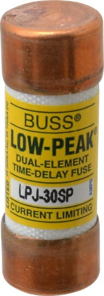 Cooper Bussmann - 300 VDC, 600 VAC, 30 Amp, Time Delay General Purpose Fuse - Fuse Holder Mount, 2-1/4" OAL, 100 at DC, 300 at AC (RMS) kA Rating, 13/16" Diam - Exact Tooling