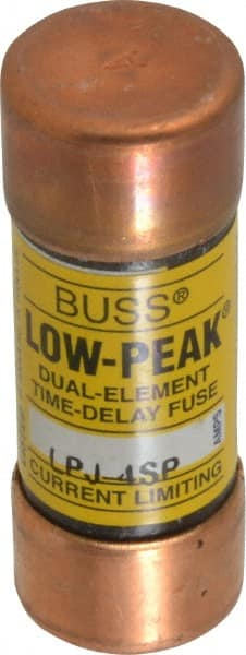 Cooper Bussmann - 300 VDC, 600 VAC, 4 Amp, Time Delay General Purpose Fuse - Fuse Holder Mount, 2-1/4" OAL, 100 at DC, 300 at AC (RMS) kA Rating, 13/16" Diam - Exact Tooling