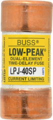 Cooper Bussmann - 300 VDC, 600 VAC, 40 Amp, Time Delay General Purpose Fuse - Fuse Holder Mount, 2-3/8" OAL, 100 at DC, 300 at AC (RMS) kA Rating, 1-1/16" Diam - Exact Tooling
