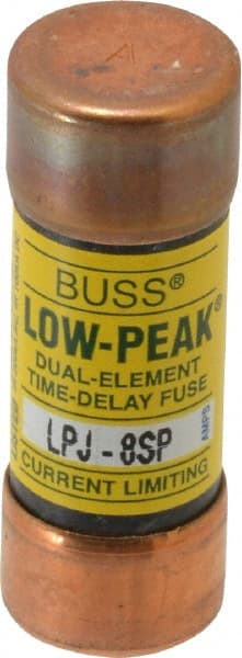 Cooper Bussmann - 300 VDC, 600 VAC, 8 Amp, Time Delay General Purpose Fuse - Fuse Holder Mount, 2-1/4" OAL, 100 at DC, 300 at AC (RMS) kA Rating, 13/16" Diam - Exact Tooling