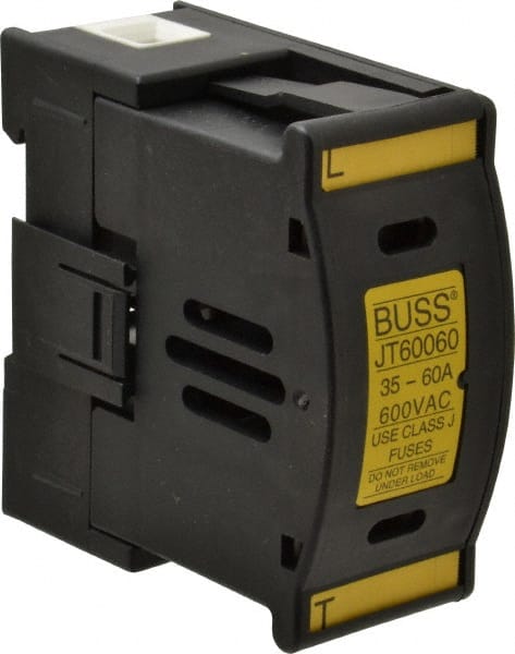 Cooper Bussmann - 1 Pole, 600 VAC/VDC, 60 Amp, DIN Rail Mount Fuse Holder - Compatible with J Class, 1.52 Inch Wide Fuse - Exact Tooling