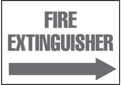 NMC - Fire Extinguisher, Plastic Fire Sign - 14" Wide x 10" High - Exact Tooling
