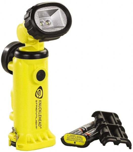 Streamlight - White LED Bulb, 200 Lumens, Spotlight/Lantern Flashlight - Yellow Plastic Body, 4 AA Alkaline Batteries Included - Exact Tooling