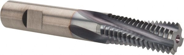 Emuge - 3/4-10 UNC, 0.621" Cutting Diam, 4 Flute, Solid Carbide Helical Flute Thread Mill - Internal Thread, 1.548" LOC, 4-1/4" OAL, 5/8" Shank Diam - Exact Tooling