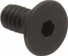 Holo-Krome - #4-40 UNC Hex Socket Drive, 82° Flat Screw - Alloy Steel, Black Oxide Finish, Fully Threaded, 1/4" OAL - Exact Tooling
