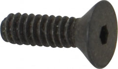 Holo-Krome - #4-40 UNC Hex Socket Drive, 82° Flat Screw - Alloy Steel, Black Oxide Finish, Fully Threaded, 3/8" OAL - Exact Tooling