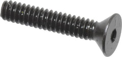 Holo-Krome - #4-40 UNC Hex Socket Drive, 82° Flat Screw - Alloy Steel, Black Oxide Finish, Fully Threaded, 5/8" OAL - Exact Tooling
