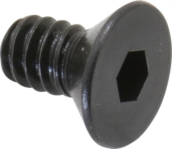 Holo-Krome - #10-24 UNC Hex Socket Drive, 82° Flat Screw - Alloy Steel, Black Oxide Finish, Fully Threaded, 3/8" OAL - Exact Tooling