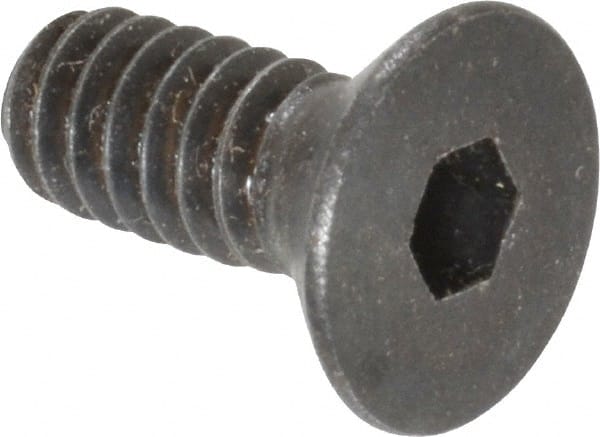 Holo-Krome - #10-24 UNC Hex Socket Drive, 82° Flat Screw - Alloy Steel, Black Oxide Finish, Fully Threaded, 1/2" OAL - Exact Tooling