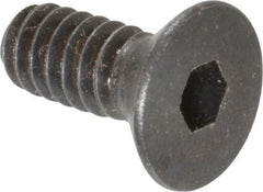 Holo-Krome - #10-24 UNC Hex Socket Drive, 82° Flat Screw - Alloy Steel, Black Oxide Finish, Fully Threaded, 1/2" OAL - Exact Tooling