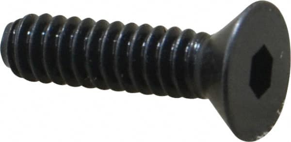 Holo-Krome - #10-24 UNC Hex Socket Drive, 82° Flat Screw - Alloy Steel, Black Oxide Finish, Fully Threaded, 3/4" OAL - Exact Tooling