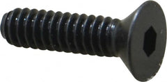 Holo-Krome - #10-24 UNC Hex Socket Drive, 82° Flat Screw - Alloy Steel, Black Oxide Finish, Fully Threaded, 3/4" OAL - Exact Tooling