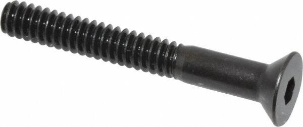 Holo-Krome - #10-24 UNC Hex Socket Drive, 82° Flat Screw - Alloy Steel, Black Oxide Finish, Partially Threaded, 1-1/2" OAL - Exact Tooling