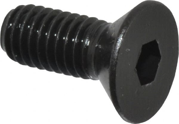 Holo-Krome - #10-32 UNF Hex Socket Drive, 82° Flat Screw - Alloy Steel, Black Oxide Finish, Fully Threaded, 1/2" OAL - Exact Tooling