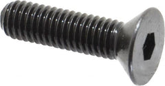 Holo-Krome - #10-32 UNF Hex Socket Drive, 82° Flat Screw - Alloy Steel, Black Oxide Finish, Fully Threaded, 3/4" OAL - Exact Tooling