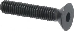 Holo-Krome - #10-32 UNF Hex Socket Drive, 82° Flat Screw - Alloy Steel, Black Oxide Finish, Fully Threaded, 1" OAL - Exact Tooling