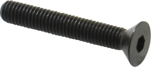 Holo-Krome - #10-32 UNF Hex Socket Drive, 82° Flat Screw - Alloy Steel, Black Oxide Finish, Fully Threaded, 1-1/4" OAL - Exact Tooling