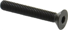 Holo-Krome - #10-32 UNF Hex Socket Drive, 82° Flat Screw - Alloy Steel, Black Oxide Finish, Fully Threaded, 1-1/4" OAL - Exact Tooling