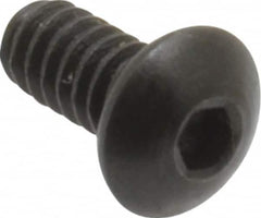 Holo-Krome - #4-40 UNC Hex Socket Drive, Button Screw - Alloy Steel, Black Oxide Finish, Fully Threaded, 1/4" Length Under Head - Exact Tooling