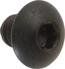 Holo-Krome - #10-24 UNC Hex Socket Drive, Button Screw - Alloy Steel, Black Oxide Finish, Fully Threaded, 1/4" Length Under Head - Exact Tooling