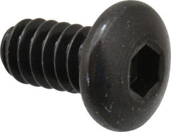Holo-Krome - #10-24 UNC Hex Socket Drive, Button Screw - Alloy Steel, Black Oxide Finish, Fully Threaded, 3/8" Length Under Head - Exact Tooling