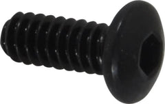 Holo-Krome - #10-24 UNC Hex Socket Drive, Button Screw - Alloy Steel, Black Oxide Finish, Fully Threaded, 1/2" Length Under Head - Exact Tooling