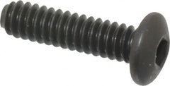 Holo-Krome - #10-24 UNC Hex Socket Drive, Button Screw - Alloy Steel, Black Oxide Finish, Fully Threaded, 3/4" Length Under Head - Exact Tooling
