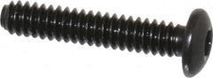 Holo-Krome - #10-24 UNC Hex Socket Drive, Button Screw - Alloy Steel, Black Oxide Finish, Fully Threaded, 1" Length Under Head - Exact Tooling