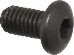 Holo-Krome - #10-32 UNF Hex Socket Drive, Button Screw - Alloy Steel, Black Oxide Finish, Fully Threaded, 3/8" Length Under Head - Exact Tooling