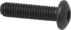 Holo-Krome - #10-32 UNF Hex Socket Drive, Button Screw - Alloy Steel, Black Oxide Finish, Fully Threaded, 3/4" Length Under Head - Exact Tooling