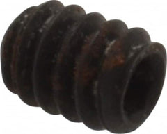 Holo-Krome - #10-24 UNC, 1/4" OAL, Internal Knurl Point Set Screw - Grade 8 Alloy Steel, 3/32" Key - Exact Tooling