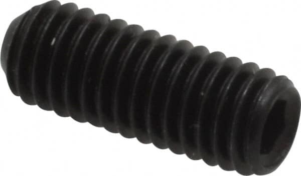 Holo-Krome - #10-32 UNF, 1/2" OAL, Internal Knurl Point Set Screw - Grade 8 Alloy Steel, 3/32" Key - Exact Tooling