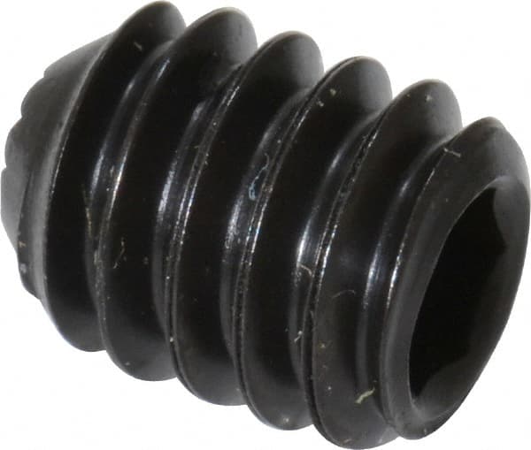 Holo-Krome - 1/4-20 UNC, 5/16" OAL, Internal Knurl Point Set Screw - Grade 8 Alloy Steel, 1/8" Key - Exact Tooling