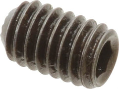 Holo-Krome - 5/16-18 UNC, 1/2" OAL, Internal Knurl Point Set Screw - Grade 8 Alloy Steel, 5/32" Key - Exact Tooling