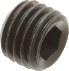 Holo-Krome - 5/16-24 UNF, 1/4" OAL, Internal Knurl Point Set Screw - Grade 8 Alloy Steel, 5/32" Key - Exact Tooling