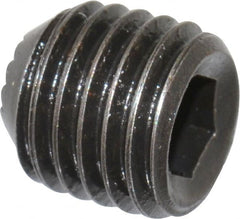 Holo-Krome - 5/16-24 UNF, 5/16" OAL, Internal Knurl Point Set Screw - Grade 8 Alloy Steel, 5/32" Key - Exact Tooling