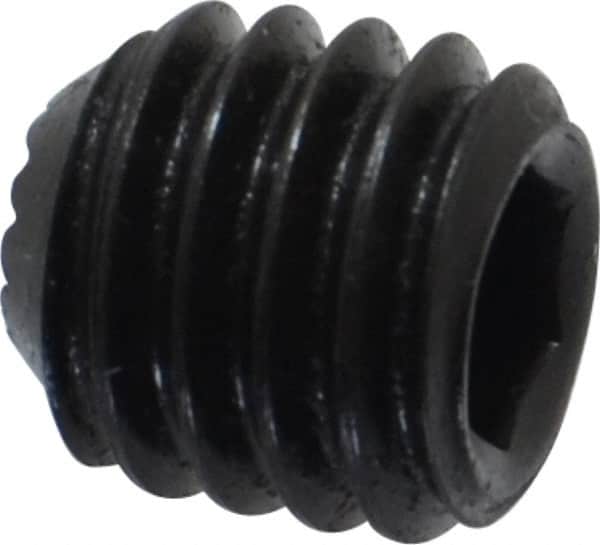 Holo-Krome - 3/8-16 UNC, 3/8" OAL, Internal Knurl Point Set Screw - Grade 8 Alloy Steel, 3/16" Key - Exact Tooling