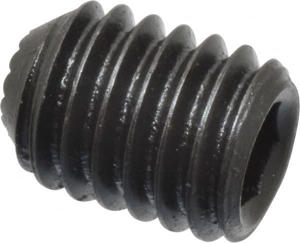 Holo-Krome - 3/8-16 UNC, 1/2" OAL, Internal Knurl Point Set Screw - Grade 8 Alloy Steel, 3/16" Key - Exact Tooling