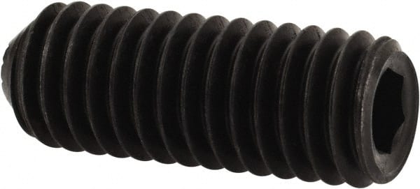 Holo-Krome - 3/8-16 UNC, 1" OAL, Internal Knurl Point Set Screw - Grade 8 Alloy Steel, 3/16" Key - Exact Tooling