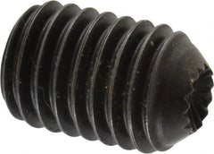 Holo-Krome - 1/2-13 UNC, 3/4" OAL, Internal Knurl Point Set Screw - Grade 8 Alloy Steel, 1/4" Key - Exact Tooling