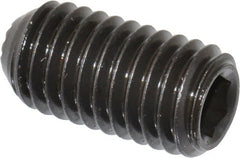 Holo-Krome - 1/2-13 UNC, 1" OAL, Internal Knurl Point Set Screw - Grade 8 Alloy Steel, 1/4" Key - Exact Tooling