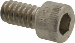 Holo-Krome - #10-24 UNC Hex Socket Drive, Socket Cap Screw - Grade 18-8 Stainless Steel, Uncoated, Fully Threaded, 3/8" Length Under Head - Exact Tooling