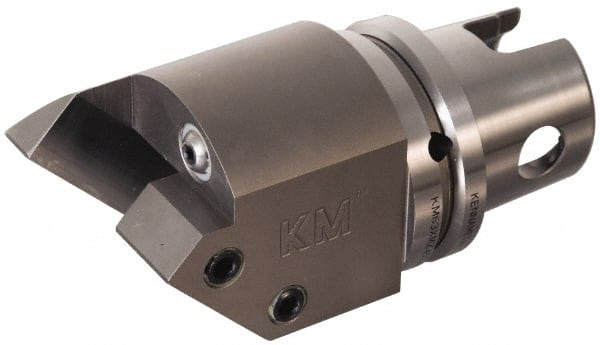 Kennametal - Left Hand Cut, KM63XMZ Modular Connection, Adapter/Mount Lathe Modular Clamping Unit - Through Coolant, Series TA 45° Mount - Exact Tooling