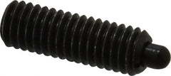 Gibraltar - 3/8-16, 1-1/8" Thread Length, 3/16" Plunger Projection, Steel Threaded Spring Plunger - 3/16" Max Plunger Diam, 1-1/8" Plunger Length, 2.8 Lb Init End Force, 7.2 Lb Final End Force - Exact Tooling