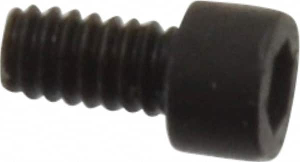 Holo-Krome - #0-80 UNF Hex Socket Drive, Socket Cap Screw - Alloy Steel, Black Oxide Finish, Fully Threaded, 1/8" Length Under Head - Exact Tooling