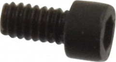 Holo-Krome - #0-80 UNF Hex Socket Drive, Socket Cap Screw - Alloy Steel, Black Oxide Finish, Fully Threaded, 1/8" Length Under Head - Exact Tooling