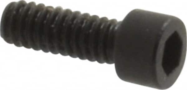 Holo-Krome - #0-80 UNF Hex Socket Drive, Socket Cap Screw - Alloy Steel, Black Oxide Finish, Fully Threaded, 3/16" Length Under Head - Exact Tooling
