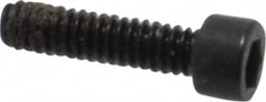 Holo-Krome - #0-80 UNF Hex Socket Drive, Socket Cap Screw - Alloy Steel, Black Oxide Finish, Fully Threaded, 1/4" Length Under Head - Exact Tooling